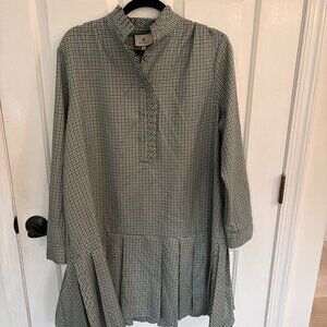 Tuckernuck Plaid  Crepe Callahan Shirt Dress